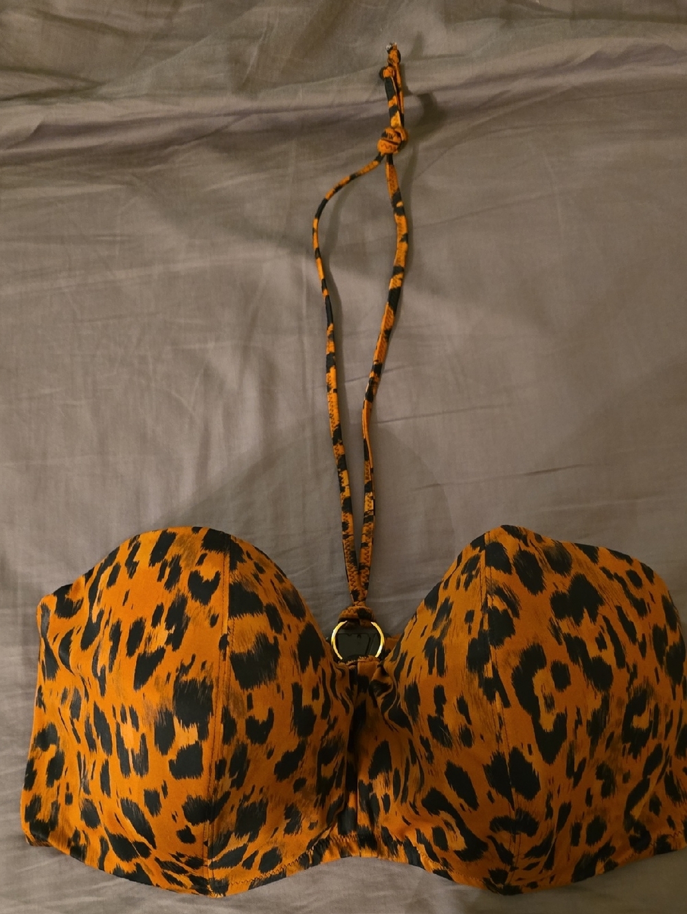 Freya Leopard Print Halter Bikini Top